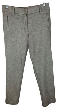 Talbots Newport Slim Leg Pants Grey Viscose Blend Trousers Size 6